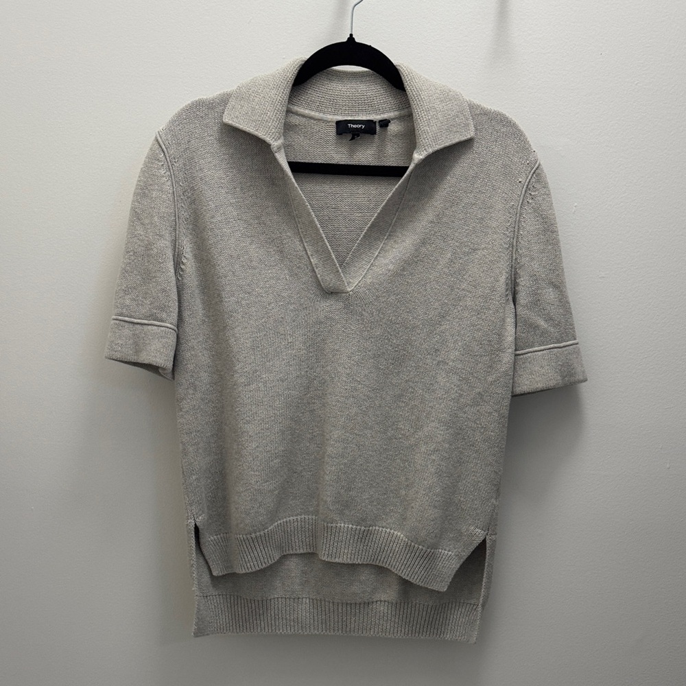 Theory Knit Polo Sweater
